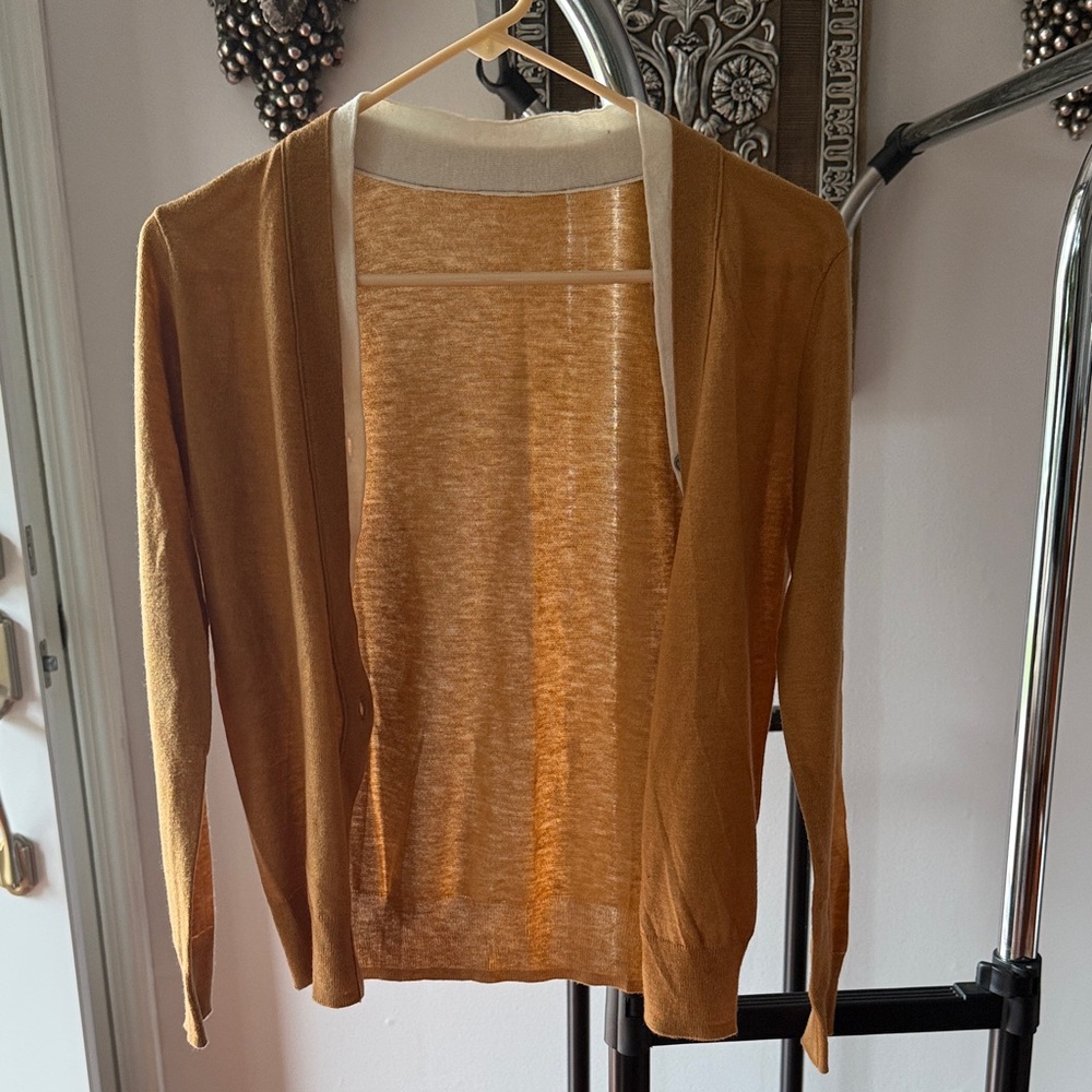 Women's Tan Cardigan Sweater
